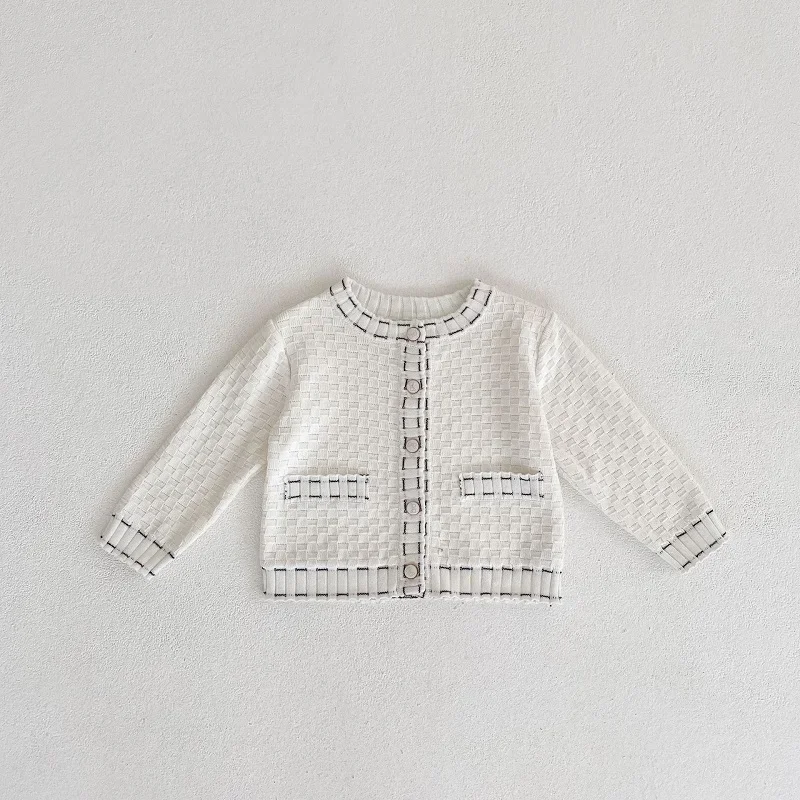 Princess Baby Girl Clothes 0-3Years Newborn Long Sleeve Knitwear Cardigan Coat Strap Knitted Romper Outwear Birthday Party Suit