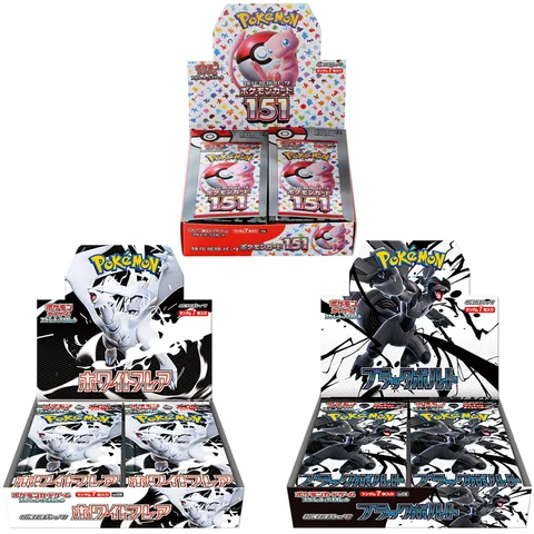 140pcs/Box Pokemon Card Scarlet Violet 151 Japan SV2a Sv11W Zekrom Version TCG Classics Expansion Booster Box Trade Card Gifts