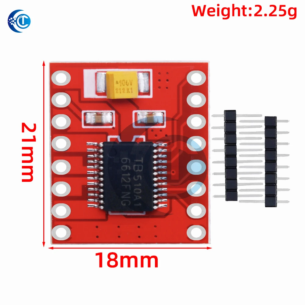 Sterownik silnika TB6612/DRV8833 Dual Motor Driver 1A TB6612FNG dla mikrokontrolera Arduino, lepszy niż L298N — zdjęcie produktu 2