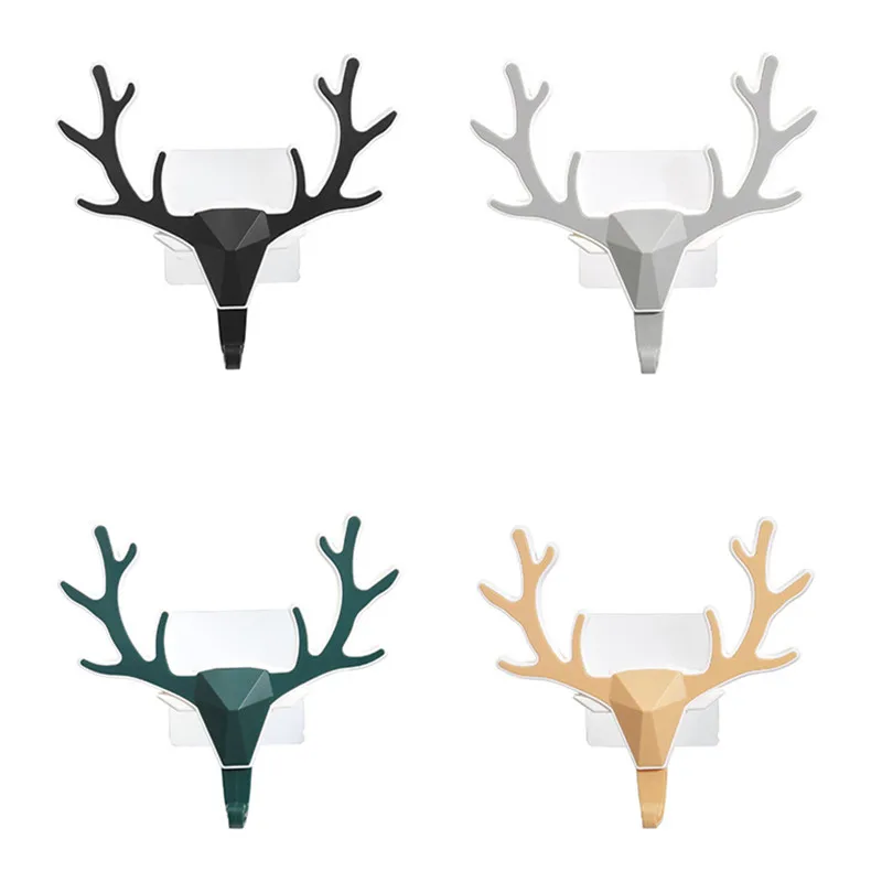 Deer Horns Hanger Rack Creative Hooks Home Door Keys Cloth Coat Wall Hanging Hooks Decoration For Home Towel Hanger Storage Hook