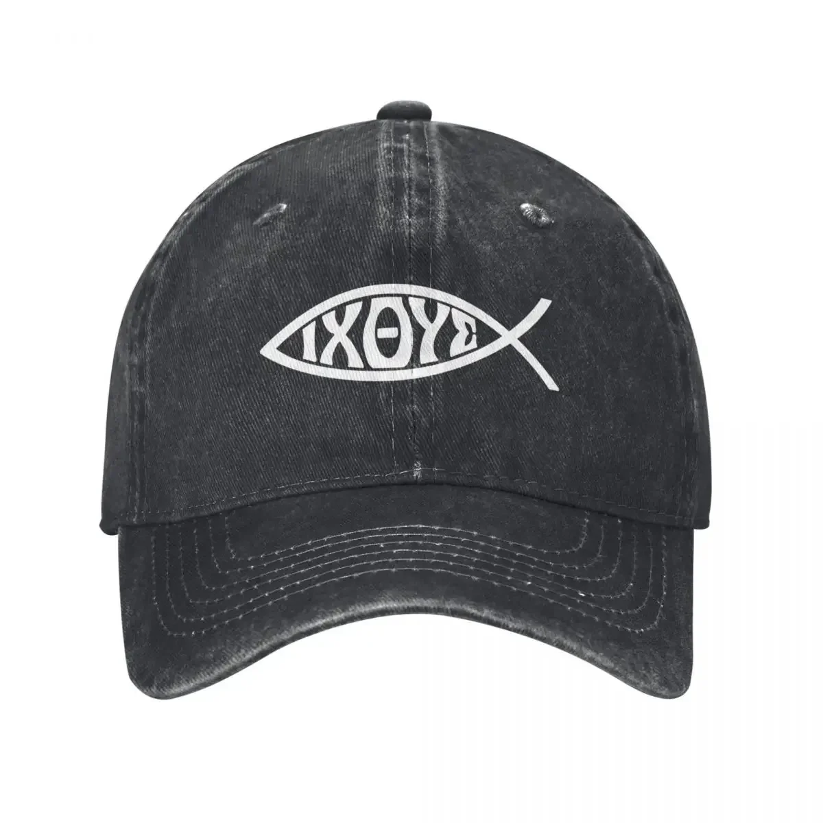 Ichthys or Ichtus IXOYE Christian Fish Baseball Cap tactical cap Military Cap Man sun hat Funny hats Sun Hats For Women Men's