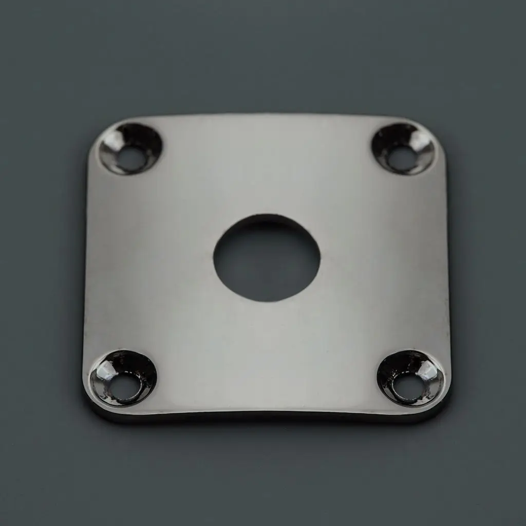 1 Piece Square Curved Metal Jack Plate For Electric Guitar Bass