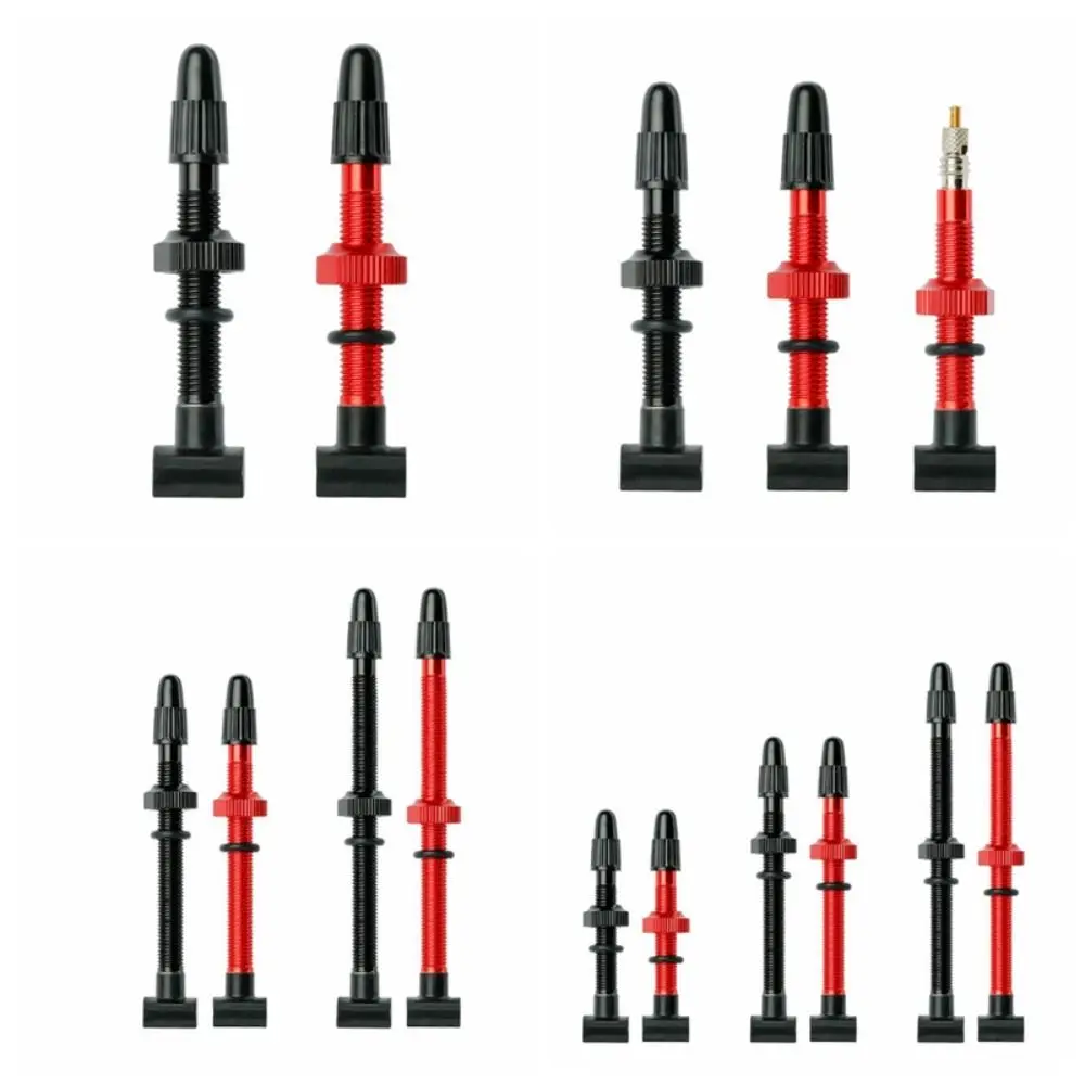 

45/60/80mm F/V Valve Nipples CNC-machined Tubeless Tire Valve Tubeless Tire Valves Abrasion Resistance Aluminum Alloy