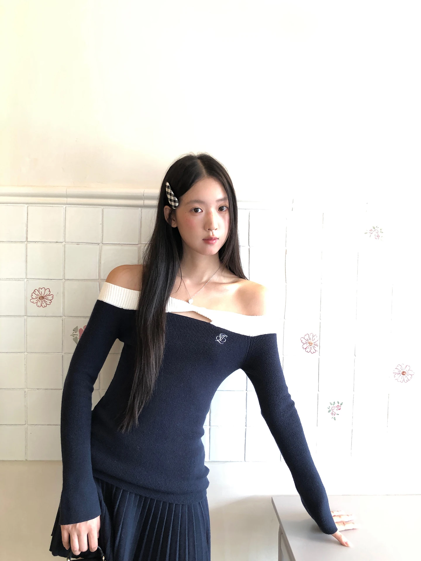 

Красный женский вязаный свитер Celebri Studio, осень-зима, ленивый высококачественный топ на одно плечо, супер милый облегающий топ на голову