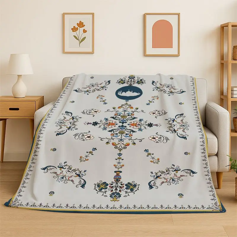Fashion Nordic Bohemia Luxury Flannel Blanket Soft Throw Blanket for Bedroom Living Room Bed Travel Camping Picnic Nap Cover