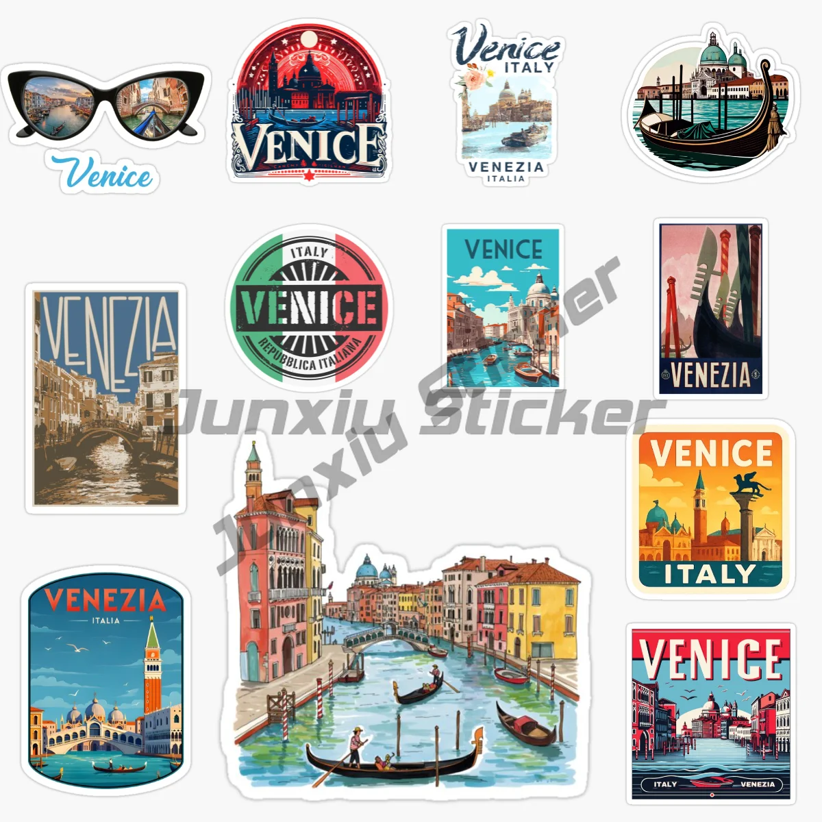 

Venice Italy Famous Tourist Scenery Car Sticker Vinyl Self-adhesive Decorative Decal
