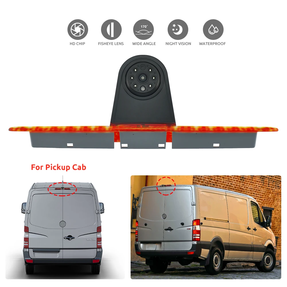 Parcheggio auto telecamera per retromarcia luce freno Monitor da 4.3 pollici per Mercedes-benz Sprinter W906 Volkswagen Crafter Caravelle T5 T6