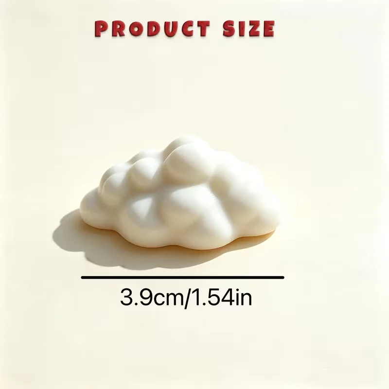 Set of 2 Cute 3D Cloud Photo Stands Minimalist Compact Display Stand with Non-Slip Stable Base for Home Decor