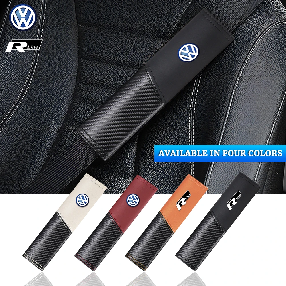 Car Safety Belt Shoulder Cover Seatbelt Protection Pad Accessories For Volkswagen VW Polo Touran Caddy Touarge Passat Golf Jetta