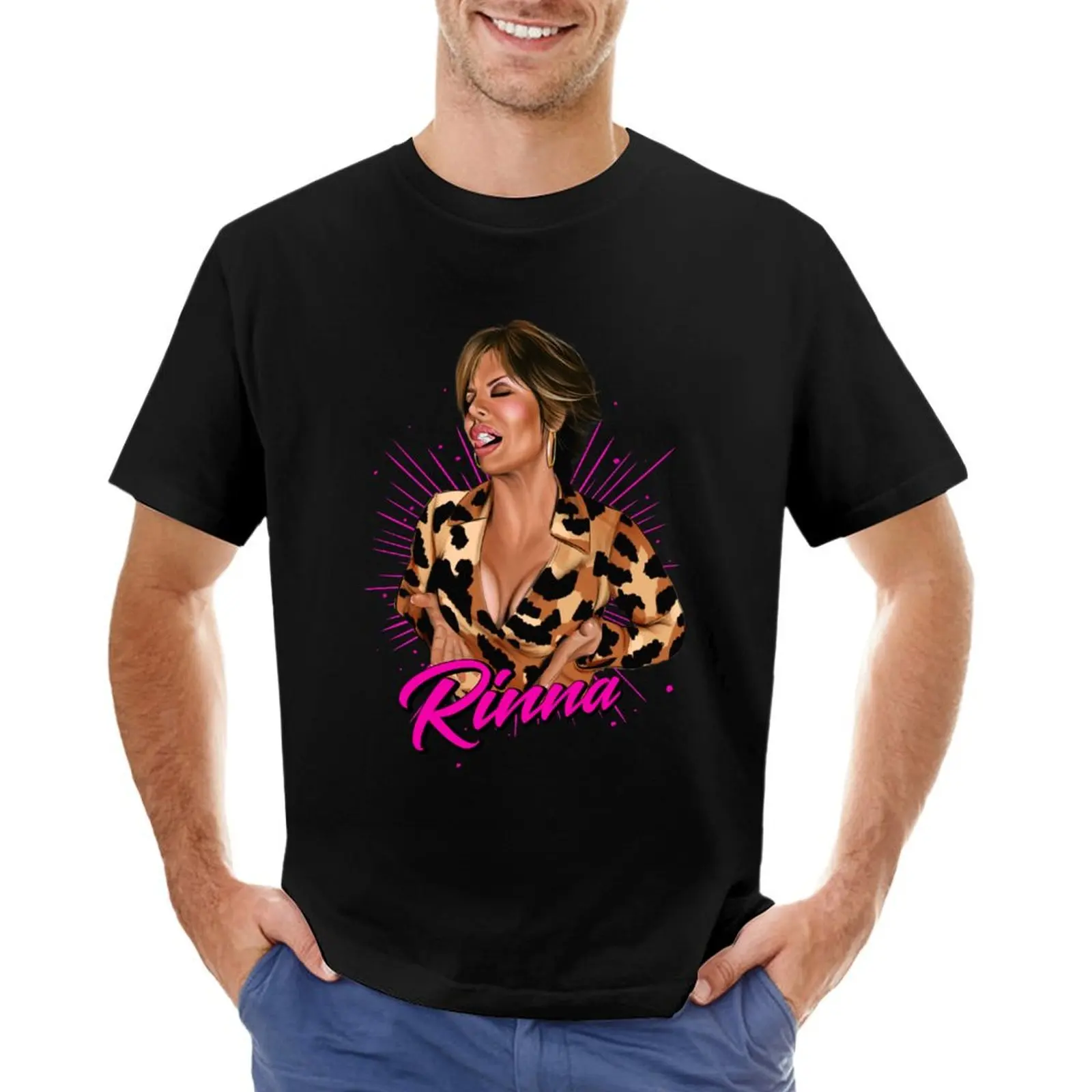 Rinna T-Shirt korean fashion blacks new edition Short sleeve tee men