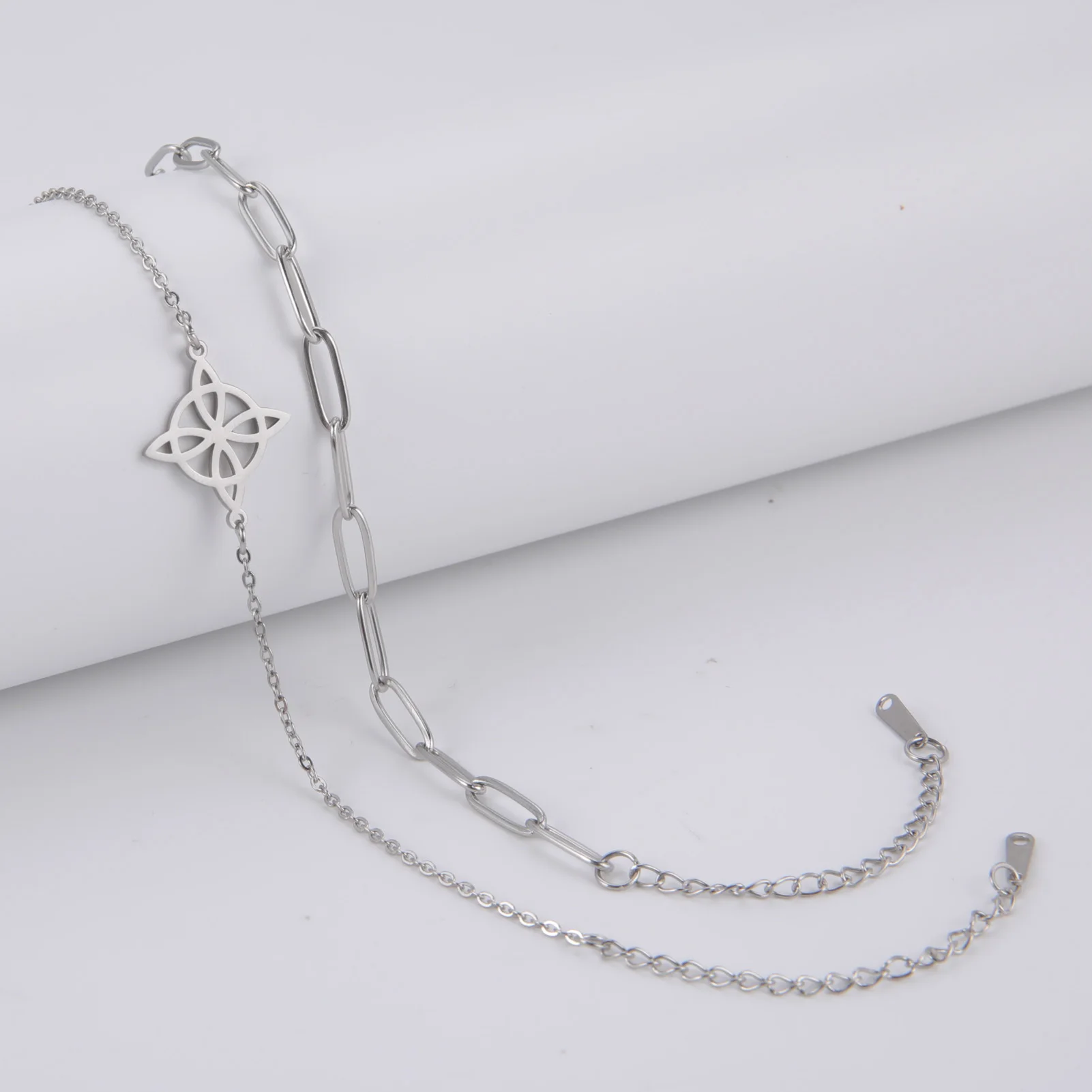 Frauen Bohemian Layered Keltische Knoten Fußkettchen Sommer Strand Perle Kette Auf Fuß Hexe Knoten Knöchel Armbänder Für Frauen Bein Kette Schmuck – Detail 13