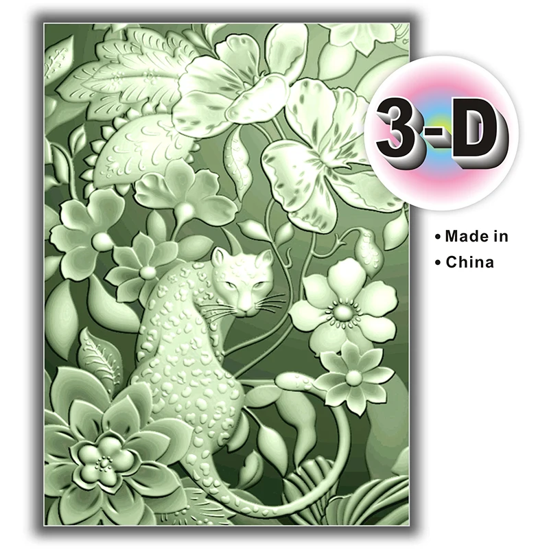 Picture 3: 3D Embossed Relief Folder - Magic Jungle, Leopard