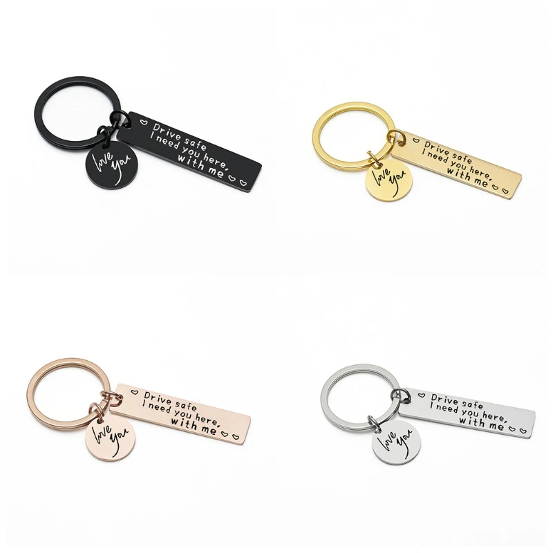 Driving Safety Keychain Gift for Boyfriend-I Need You Here with Me Keyring a Birthday Gift for Him on Valentine's Day Dropship