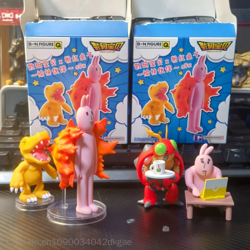 Hot Genuine Digimon Blind Box My Friend Rabbit Happy Partners Mystery Box Digimon Agumon Gabumon Anime Figures Gift Toy In Stock