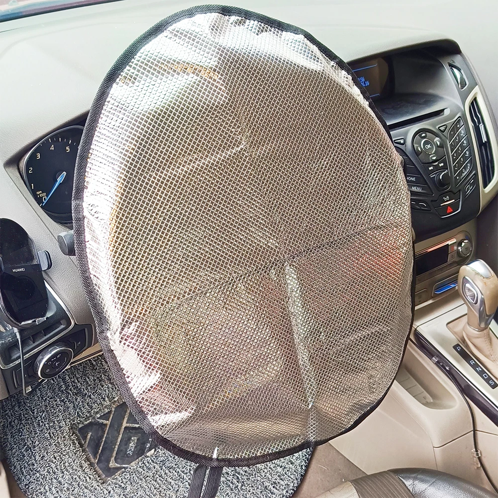 Capa de volante sombra anti-uv proteção solar bloco protetor solar raios uv fresco no verão universal para carros caminhão suv