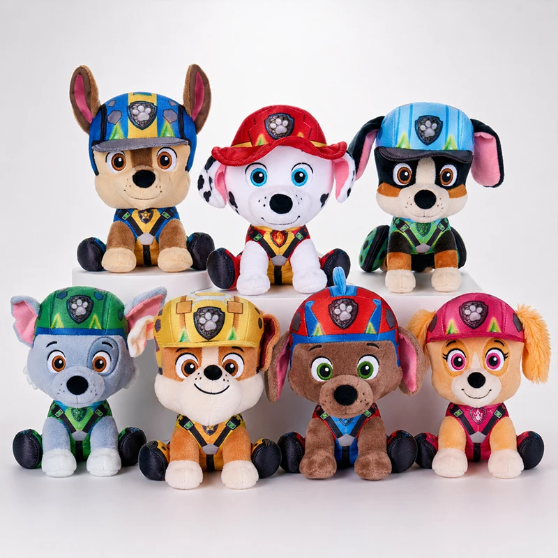Original PAW Patrol Big Movie 3 Rex Skye Chase Everest mit Schal & Mütze Offiziell lizenziertes Plüschtier für Kinder ab 1 Jahr 6 Zoll 15,2 cm