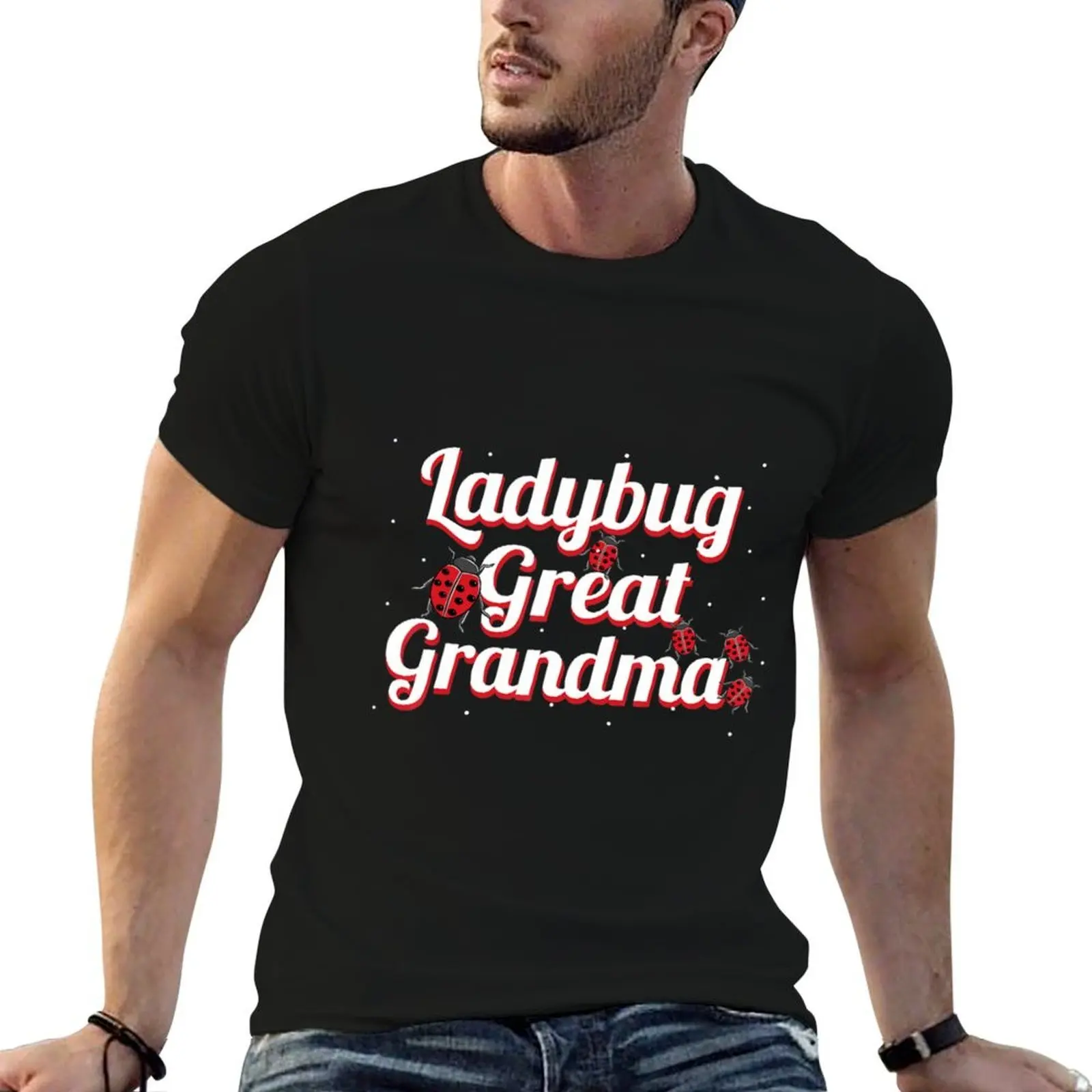 

Ladybug Great Grandma Ladybeetle Lover T-Shirt t shirts for man cotton soft man t shirt designer T-Shirt