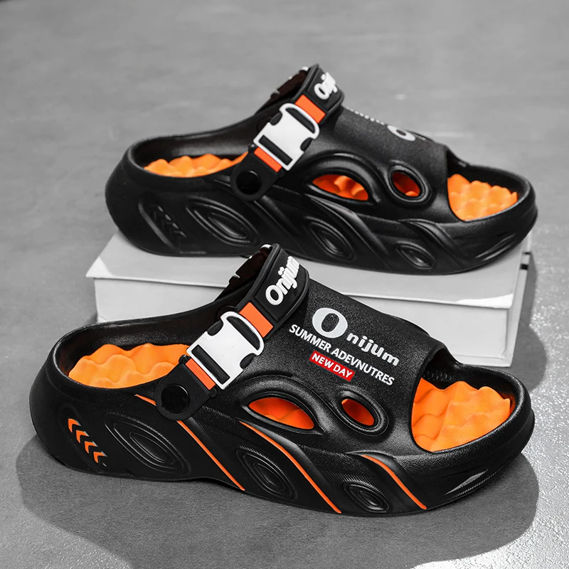 

Summer Men's Massage Slippers Indoor Outdoor Sandals Beach Men Casual Shoes Comfortable Slides Flip-flop Men Women Home Slippers