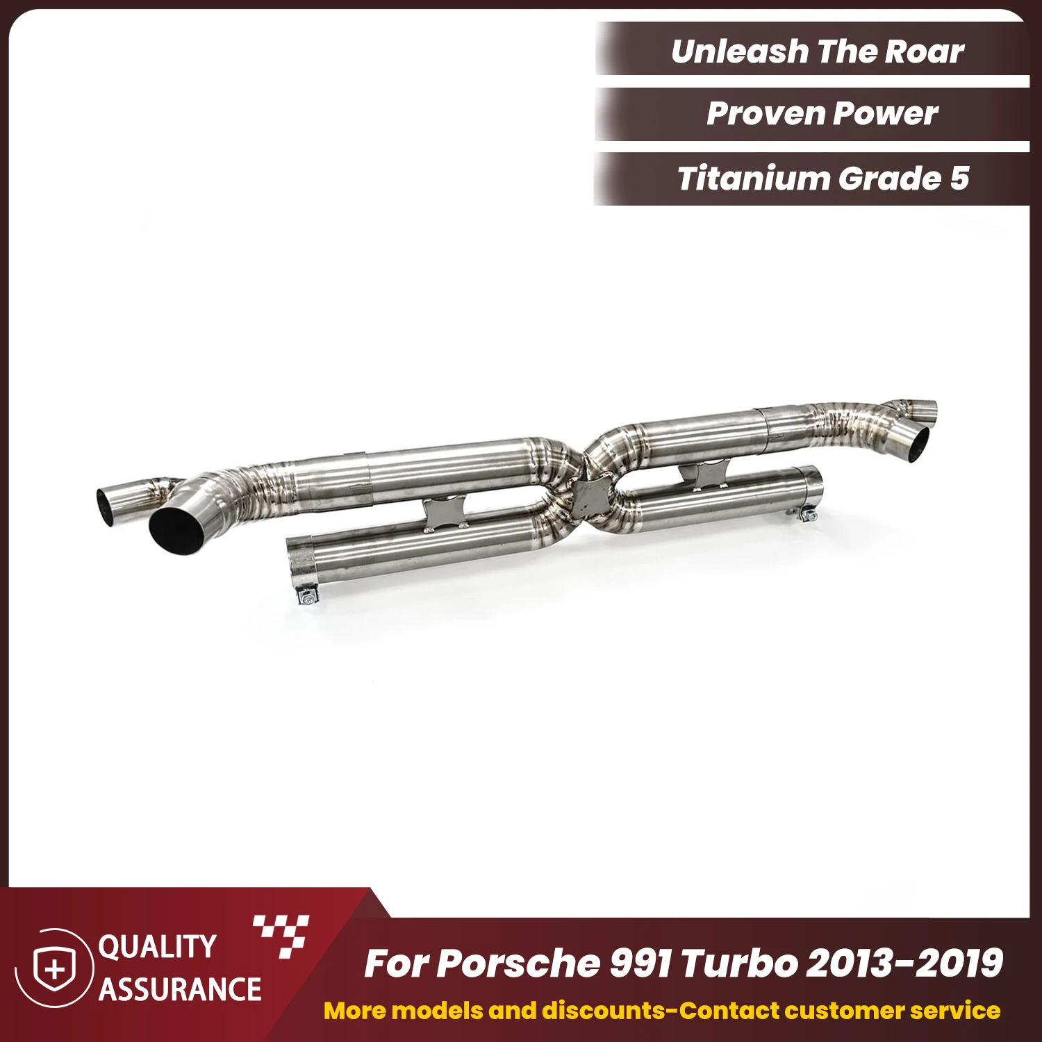 

Supercar Aggressive Sound Performance ECCF Original color of Titanium alloy Catback Exhaust for Porsche 991 Turbo 2013-2019