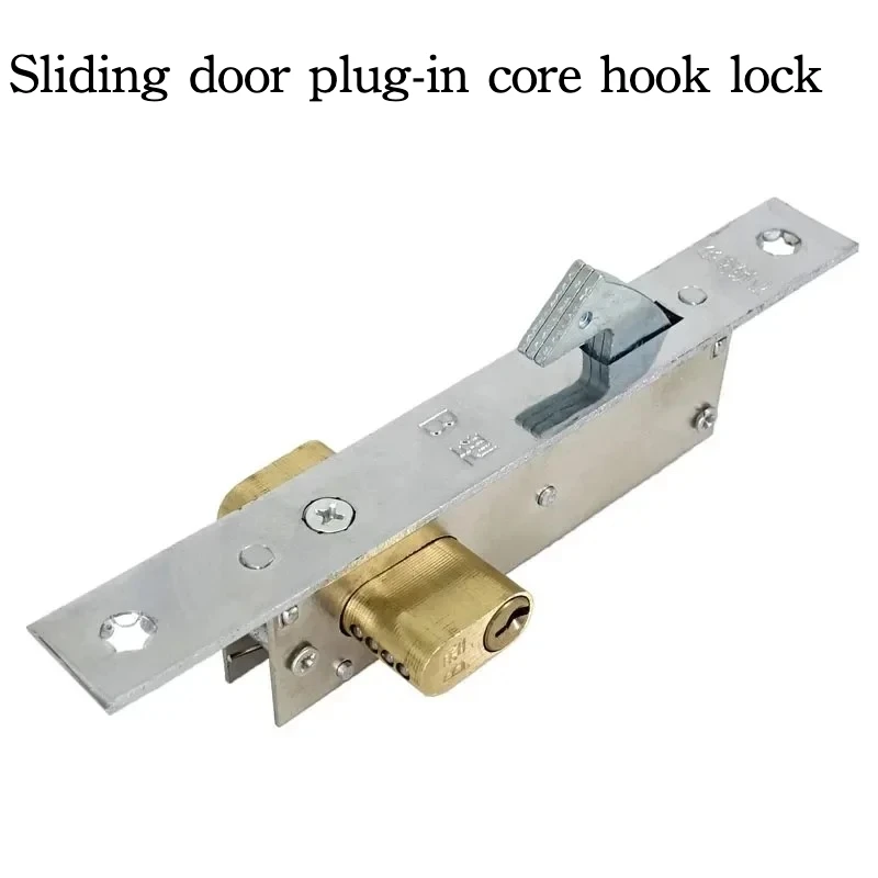 鉄製のドア、引き戸、鉄製の門、ロック、引き戸用プラグフックロック-銅製のロックコア、頑丈で耐久性があります。