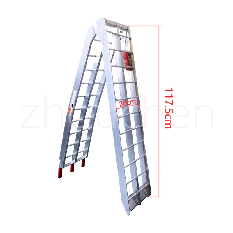 Folding ladder pedal motorcycle loading trailer transport loading aluminum alloy ramp folding ladder