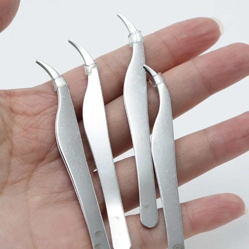 Multipurpose Stainless Steel Slant Tip Tweezers Suitable for Eyebrow Shaping and Ingrown Hair Removal, Ergonomic Design