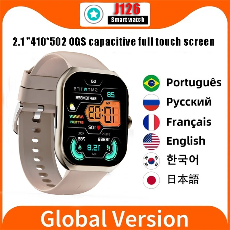 

2024 New J126 Men's and Women's Smart Bluetooth Talk Watch 2.1-inch super large screen 123 sports modes low power consumption