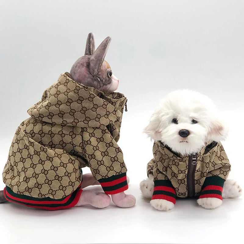 الخريف الشتاء سترة الحيوانات الأليفة هريرة الملابس جرو معطف البلدغ فصيل كورجي شيبا الكلب سترة واقية الموضة مصمم الملابس الفاخرة الكلب