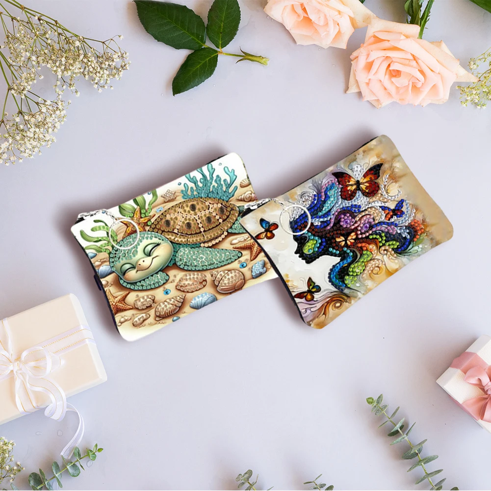 

Rhinestone Purse Bling Rhinestone Makeup Bag DIY Diamond Art Crystal Creative Rhinestone Handbag for Cash Carry Daily Use Travel