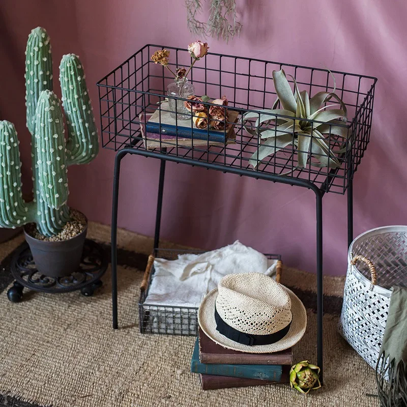 DSA wrought iron storage flower rack grid floor-to-ceiling garden balcony living room kitchen bathroom utility rack