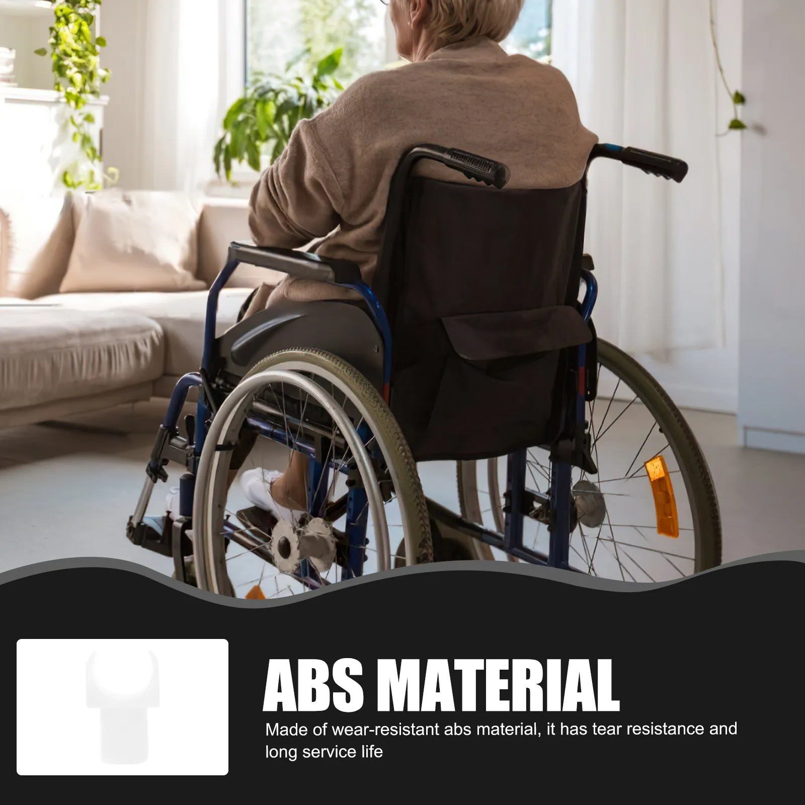 10pcs Wheelchair Rail Guide Seat Support Blocks – Durable ABS Replacement Parts for Transport Chairs