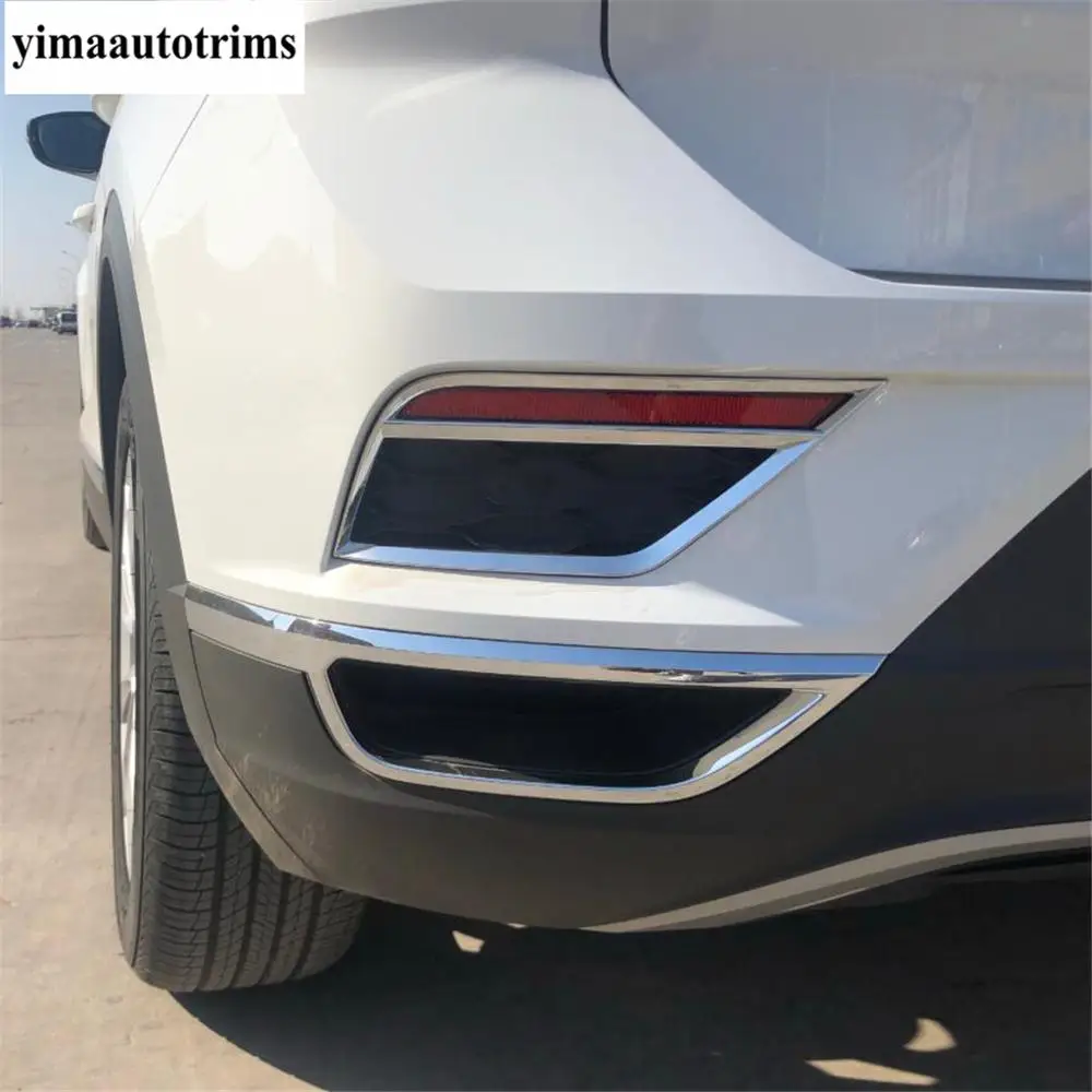 

For Volkswagen T-Roc T Roc 2018 - 2020 ABS Chrome Exterior Rear Window Wiper / Front Bumper Fog Lights Lamps Cover Kit Trim