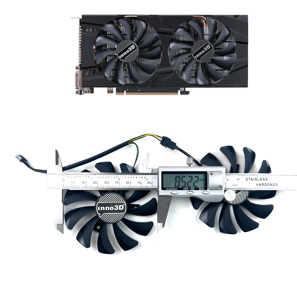 

Новый охлаждающий вентилятор 85 мм 4-контактный HA9010H12F-Z для INNO3D GTX 1060 3 ГБ X2 вентиляторы видеокарты