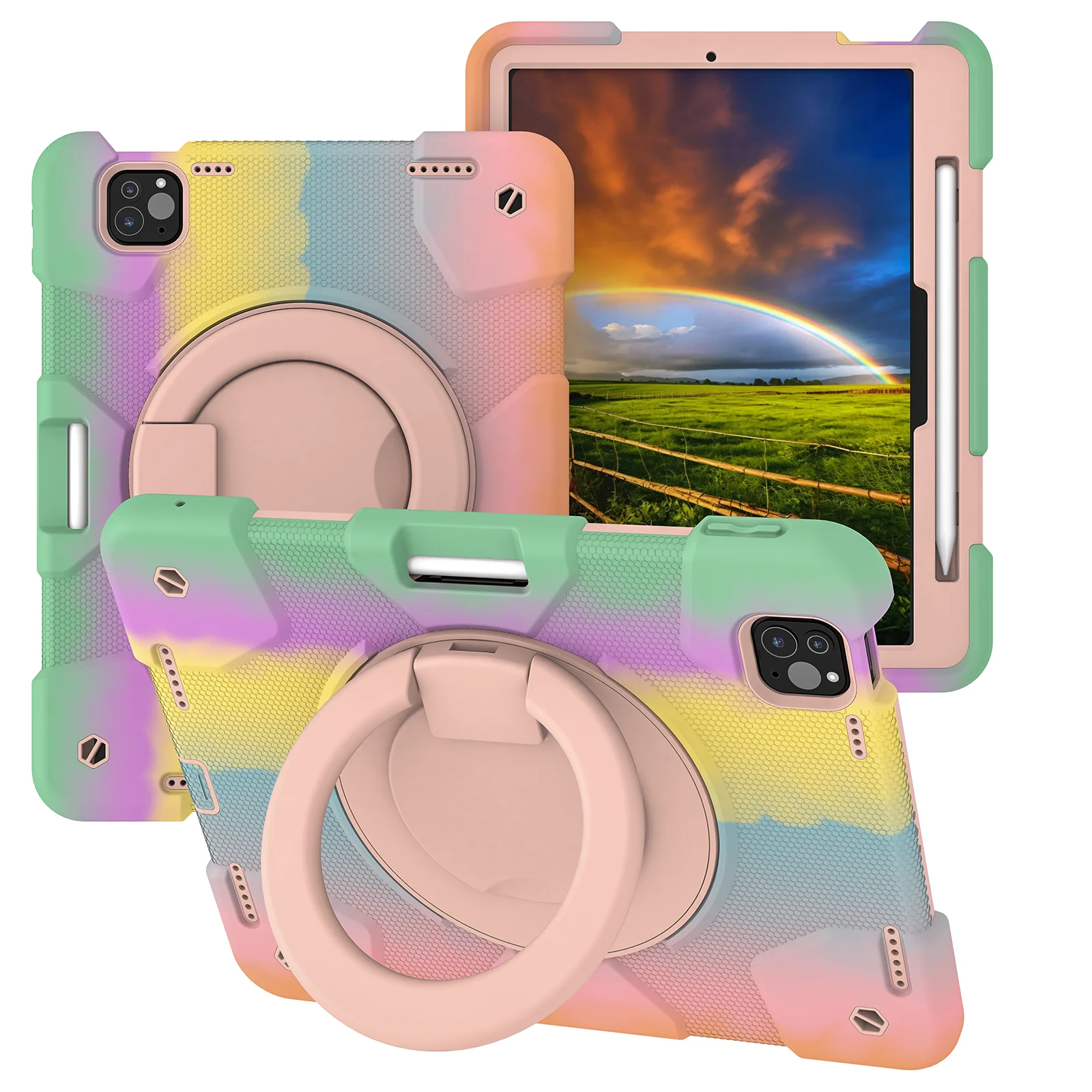 

Tablet Protective Case Strap Type B Suitable for iPad Pro 11Inch (2024)/Ipad Air6 11in (2024)/Ipad Air7 11in (2025) with Stand 8 Colors Available