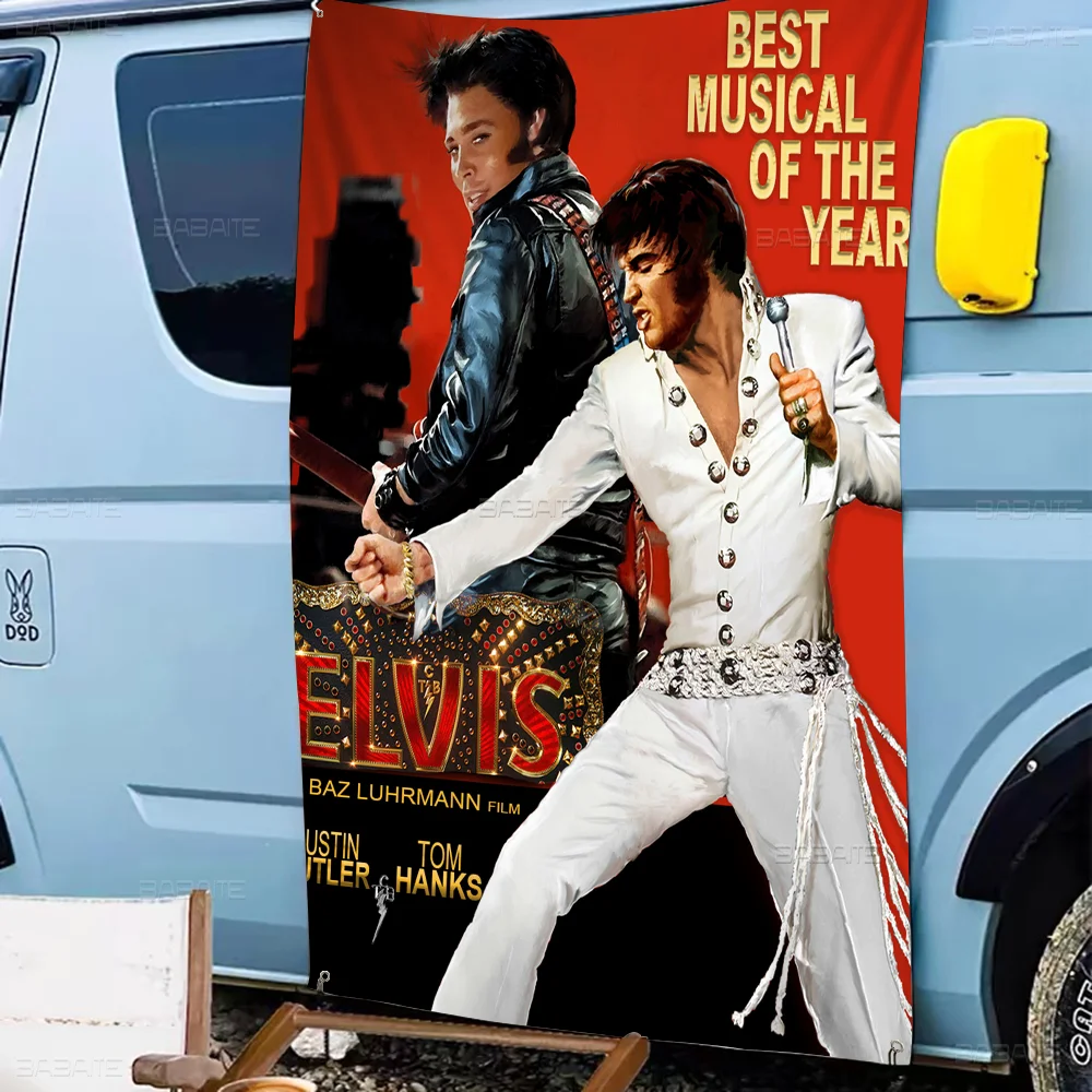 E-Elvis Presley Banner INS Style Outdoor Party Decoration Atmosphere Flag