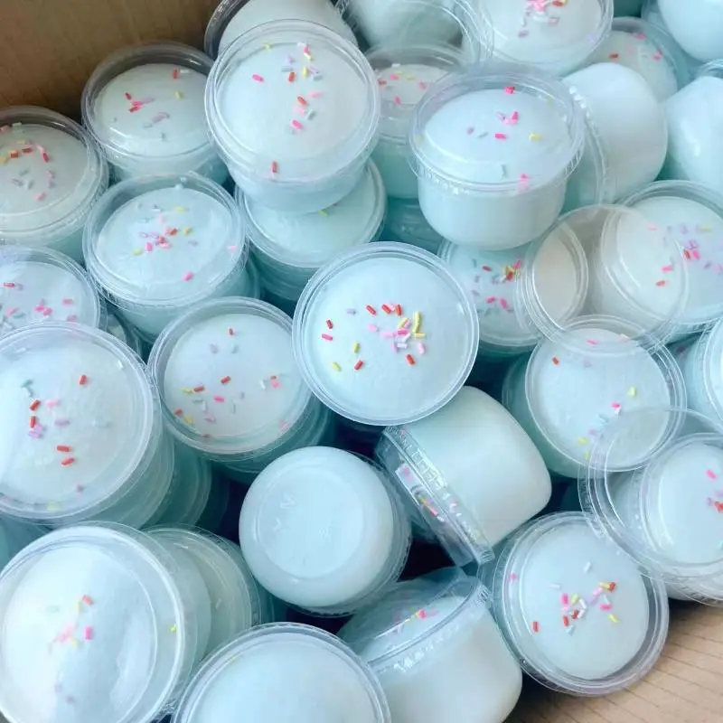【BS】1Pcs PU Box Cake Air Cheese Cup Slow-rebound Toy Soft Wet Pressable Stress-relief Toy