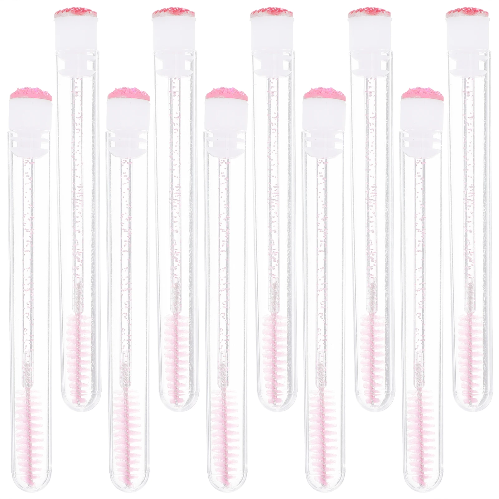 10 pièces Tube Mascara brosse coloré recourbe-cils faux petite femme léger Fiber PP strass maison magasin pinceaux de maquillage