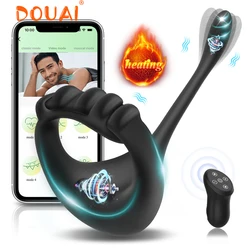 Sexy Toys Cockring for Men Bluetooth Penis Cock Ring Vibrator Adult Goods for Men Delay Ejaculation Wireless APP Masturbators