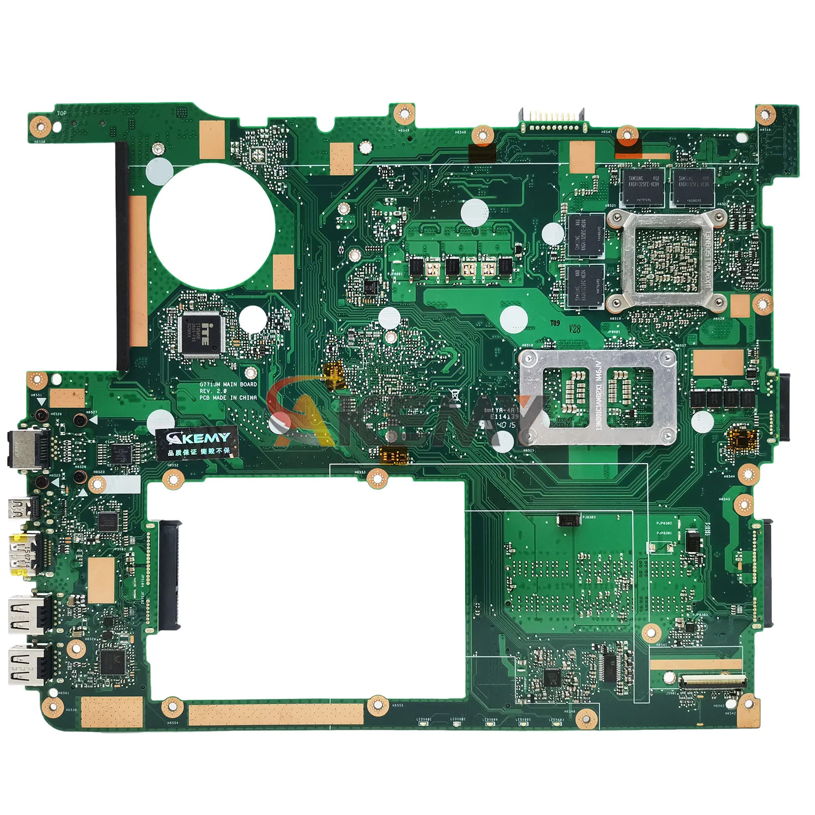 เมนบอร์ดแล็ปท็อป N751JK สำหรับ ASUS Vivobook N751J N751JX N751JK เมนบอร์ดโน้ตบุ๊ก พร้อม CPU i3 i5 i7 ผ่านการทดสอบ 100% จัดส่งเร็ว
