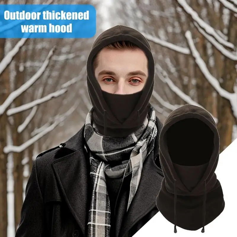 Full Face Cover For Winter Outdoor Cycling Headgear Windproof Face Covering With Drawstring Design For Hiking Cycling Camping