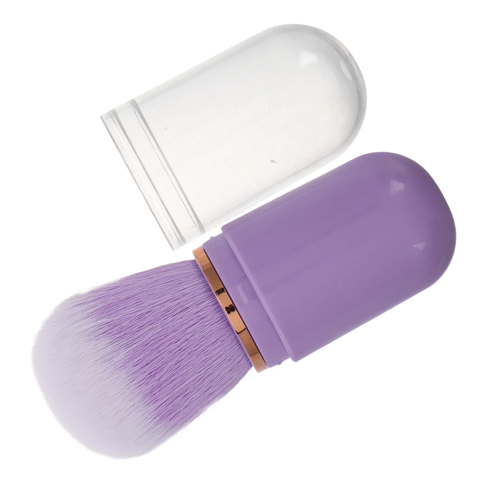 Mini Makeup Brush Foundation Powder Blush for Cheeks Lavender Plastic Highlighter