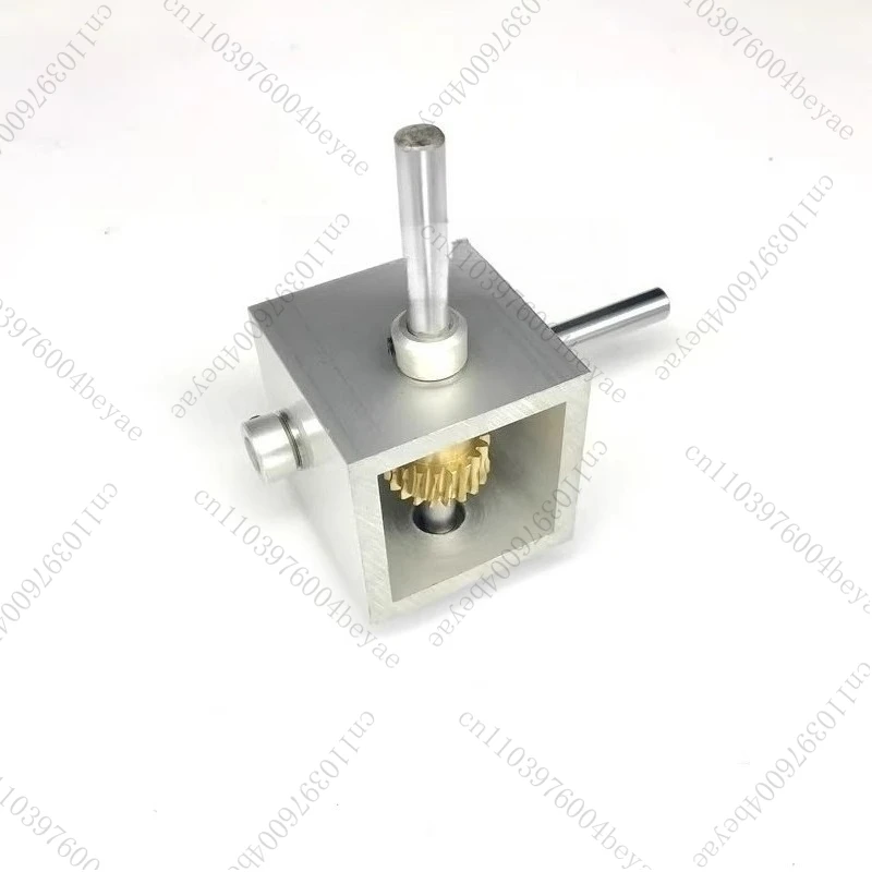 Reductor de tornillo sin fin, caja de cambios pequeña, caja de cambios de marcha atrás en ángulo recto de 90 grados, reductor de ángulo