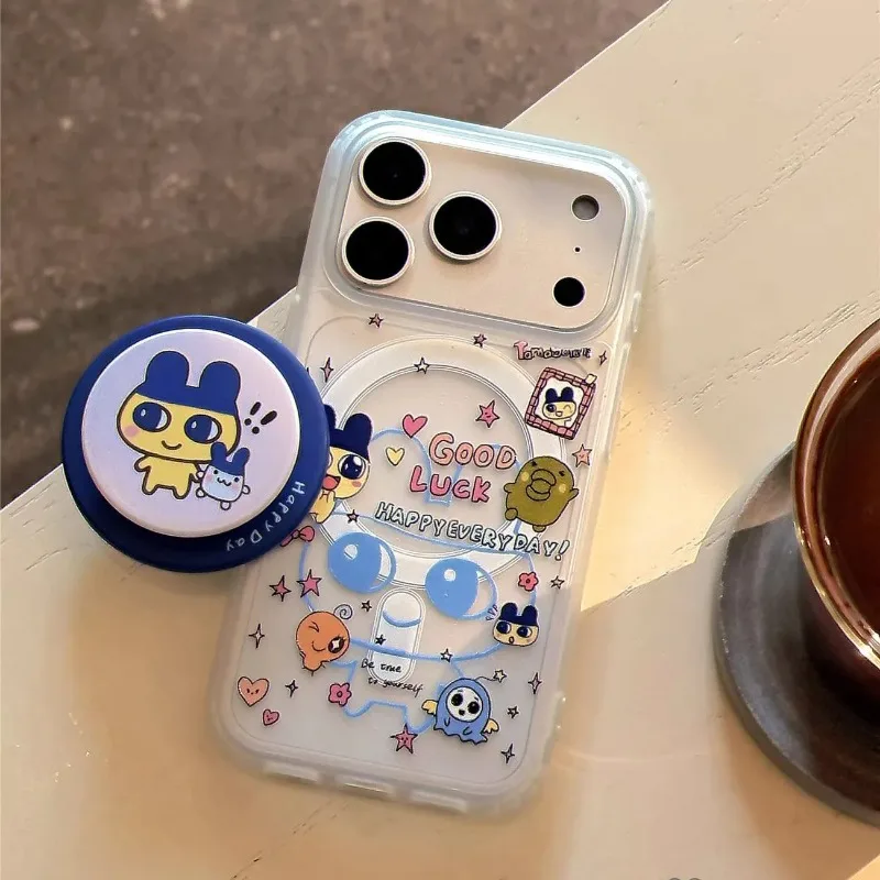 

tamagotchi mamrftchi Magnetic frosted Phone Case For iPhone17 17AIR 17PROMAX 16 Pro 14 13MINI 15Pro 12 11 XS Magnetic Holde