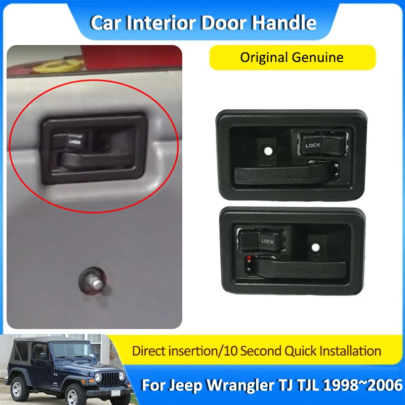 For Jeep Wrangler TJ TJL 1998~2006 2000 2001 2002 2003  Car Inner Inside Interior Front Rear Left Right Door Handle Accessories