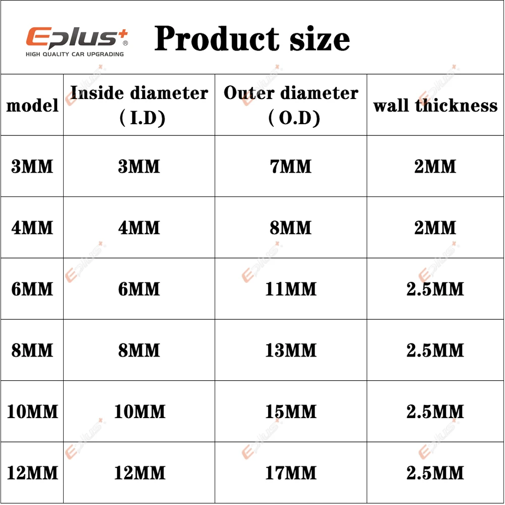 EPLUS Universal Silicone Vacuum Tube Hose High temperature Flame Resistance Silicon Tubing 3MM 4MM 6MM 8MM 10MM Blue Parts hoser