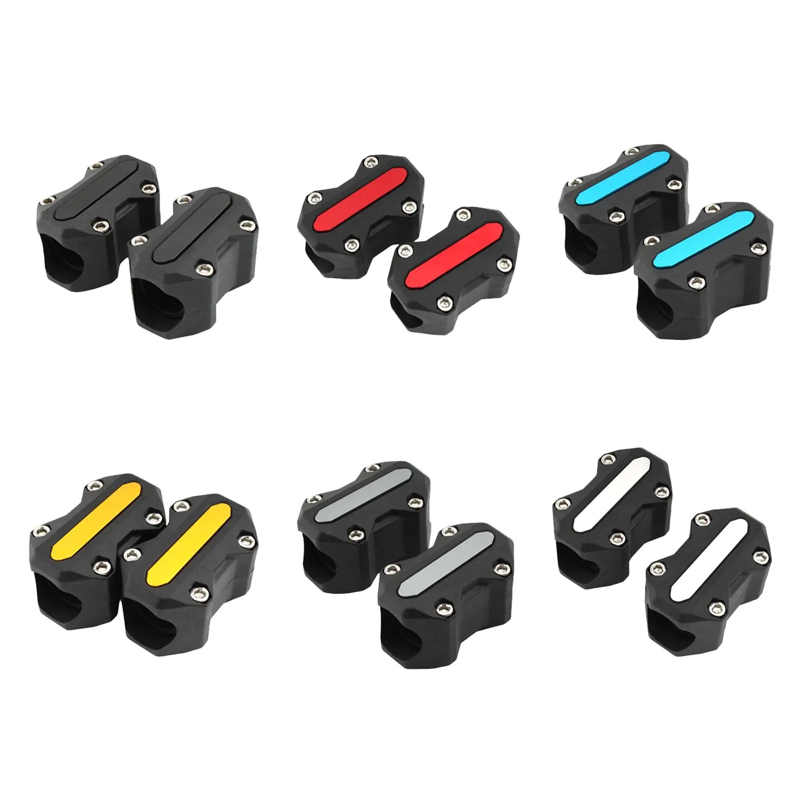 

3xEngine Bumper Guard Crash Bar Decor Protector Lightweight Aluminum Alloy Black