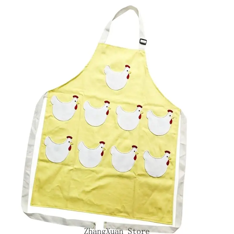Chicken Care Workwear Eierschürze aus Segeltuch mit neun Vorderfächern für Gartenrunden, Geflügelarbeiten und den täglichen – Detail 3