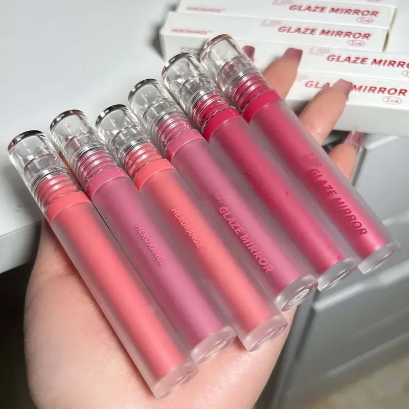 Wasserdichter Spiegel wässriger Lip gloss 6 Farben dauerhaftes transparentes Gelee nackt rosa flüssiger Lippenstift Womon Beauty Make-up Lippen kosmetik