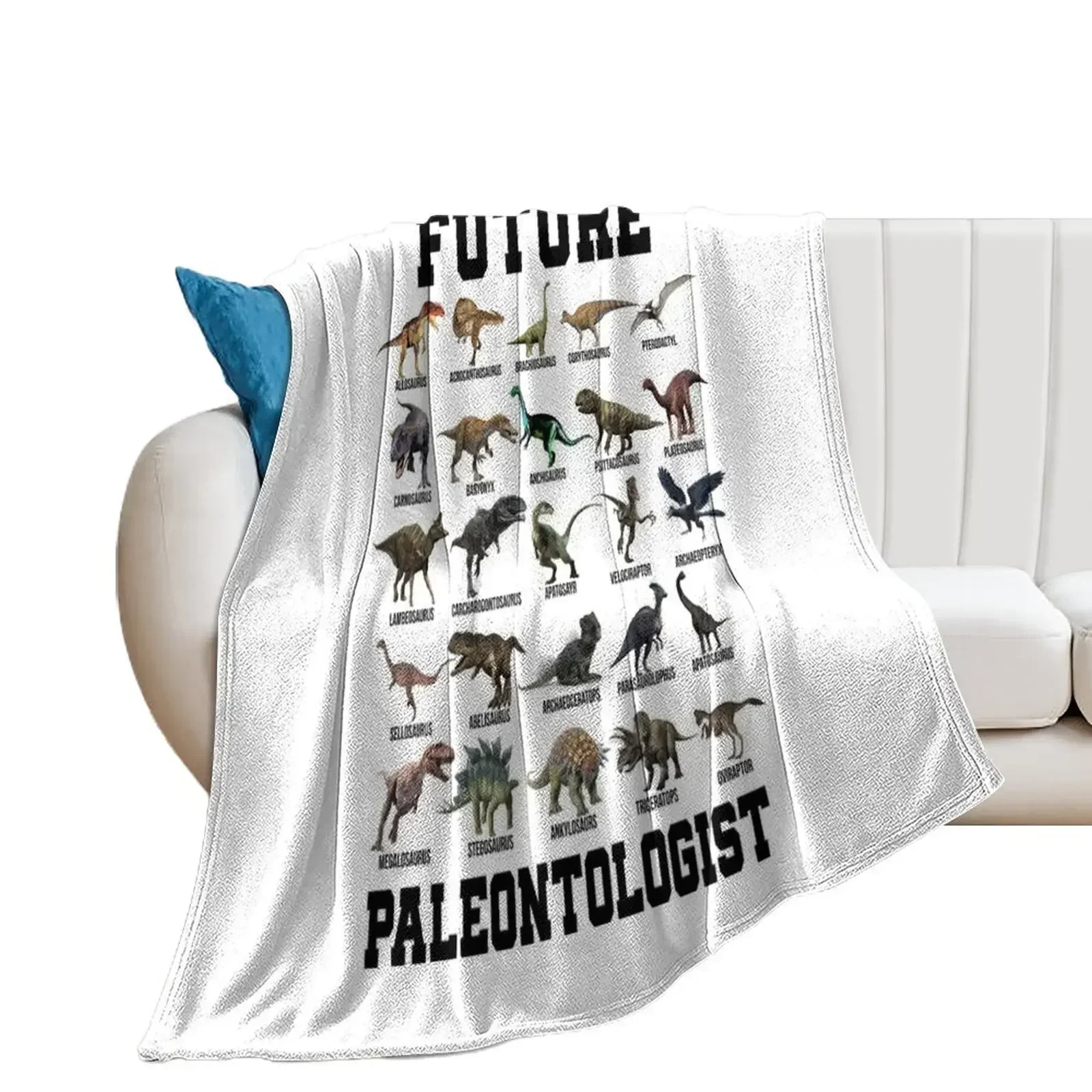 

Kids Future Paleontologist Cool Dinosaur Lover Shirt Throw Blanket Soft Thermals For Travel Warm Blankets