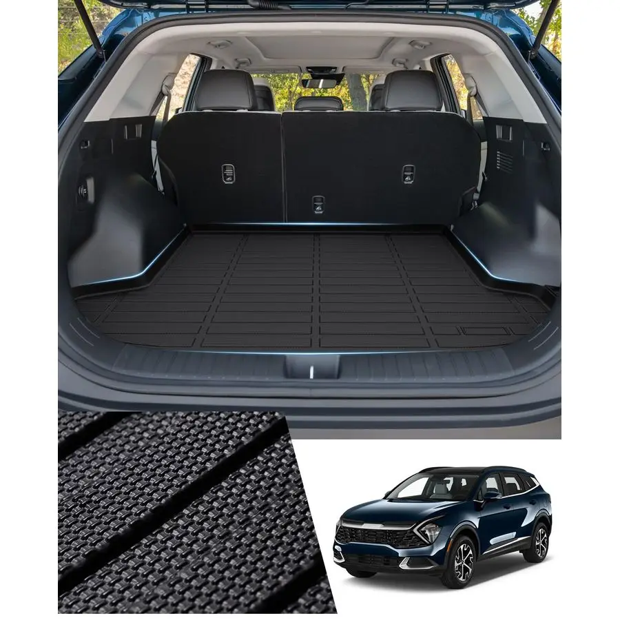 

Liner for 2023 2024 2025 Kia Sportage Sportage Hybrid Accessories,All Weather Cargo Mats Sportage Rear Trunk Liner AntiSlip Blac